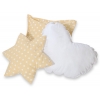 3tlg Kissen-Set - Beige-Punktemuster
