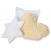 3tlg Kissen-Set - Beige-Punktemuster