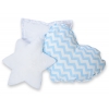 3tlg Kissen-Set - Chevron blau