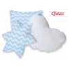 3tlg Kissen-Set - Chevron blau