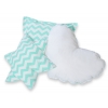 3tlg Kissen-Set - Chevron minze