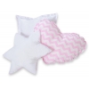3tlg Kissen-Set - Chevron rosa