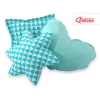 3tlg Kissen-Set - Dreiecke-minze