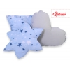 3tlg Kissen-Set für Teepee Kinderspiel-Zelt blaue Sternen/grau