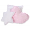 3tlg Kissen-Set - Rosa-Punktemuster