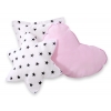 3tlg Kissen-Set - Schwarze Sternchen/rosa