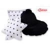 3tlg Kissen-Set - Schwarze Sternchen/Schwarz