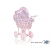 Altrosa Vintage Puppenwagen Bettwäsche rosa Blümchen nr 81699-533