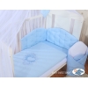 Baby Bettwäsche 100x135 90x120 Set für Babybett 3-tlg - Chic hell blau