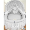Baby Bollerwagen mit Haube - Amelie grau