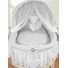 Baby Bollerwagen mit Haube - Amelie grau