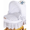 Baby Bollerwagen mit Haube Hannah Grau Weiß Stubenwagengarniturnr 50102-902*