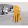 Baby Kuscheltier Krake mit Rassel - honiggelb