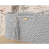 Baby Moseskorb Boho-Stil Grau