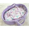Baby-Puppen-Wickeltuch - Ballerinen lila