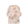 Baby-Puppen-Wickeltuch - Eulen creme