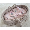 Baby-Puppen-Wickeltuch - Eulen creme