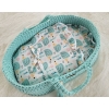 Baby-Puppen-Wickeltuch - Igel Minze
