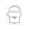 Baby-Puppen-Wickeltuch - Rosette pfirsich