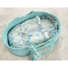 Baby-Puppen-Wickeltuch - Schmetterlinge Minze