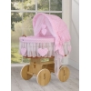 Baby Stubenwagen mit Haube- Amelie Rosa-Punktmuster