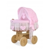 Baby Stubenwagen mit Haube- Amelie Rosa-Punktmuster