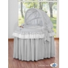 Baby Stubenwagen mit Haube - Little Prince/Princess grau