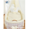 Baby Stubenwagen Große Rädern mit Himmel - Amelie creme