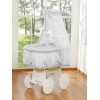Baby Stubenwagen mit Himmel - Amelie grau