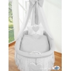 Baby Stubenwagen mit Himmel - Amelie grau