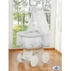 Baby Stubenwagen mit Himmel - Amelie grau