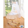Baby Stubenwagen mit Himmel - Eulen Bigi Zibi & Adele beige