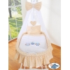 Baby Stubenwagen mit Himmel - Eulen Bigi Zibi & Adele beige
