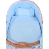 Baby Stubenwagen für Junge mit Weidenhaube Carina - Blau
