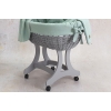 Baby Weidenkorb Grau mit Rollen