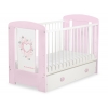 Babybett Pink Rosa 120x60cm Chic mit Schublade MAXI 61