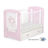 Babybett Pink Rosa 120x60cm Chic mit Schublade MAXI 61
