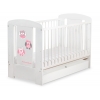 Babybett 120x60cm Eulen mit Schublade STANDARD