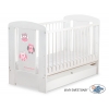 Babybett 120x60cm Eulen mit Schublade STANDARD