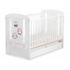 Babybett 120x60cm Eulen mit Schublade STANDARD
