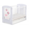 Babybett 120x60cm Eulen mit Schublade STANDARD