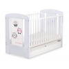 Babybett 120x60cm Eulen mit Schublade STANDARD