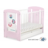 Babybett 120x60cm Eulen mit Schublade STANDARD