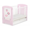 Babybett 120x60cm Eulen mit Schublade STANDARD