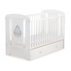 Babybett 120x60cm Glamour mit Schublade MAXI Weiß