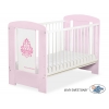 Rosa Babybett 120x60cm Glamour mit Grau Graphik