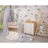 Babybett 120x60cm Leonardo- weiß - Naturholz