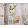Babybett 120x60cm Leonardo- weiß - Naturholz