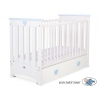 Babybett 120x60cm Lorenzo III weiß/blau mit Schublade MAXI