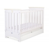 Babybett 120x60cm Lorenzo III weiß/creme mit Schublade STANDARD
